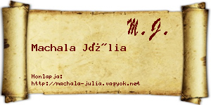 Machala Júlia névjegykártya